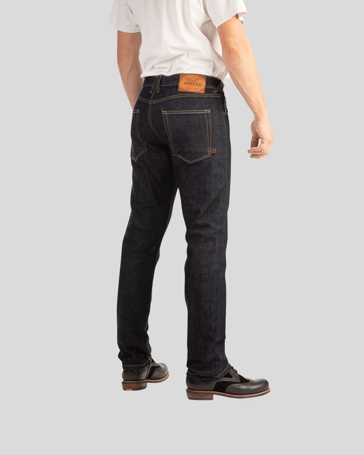 Rokker Rokker ROKKER IRON SELVEDGE RAW MOTORCYCLE RIDING JEANS