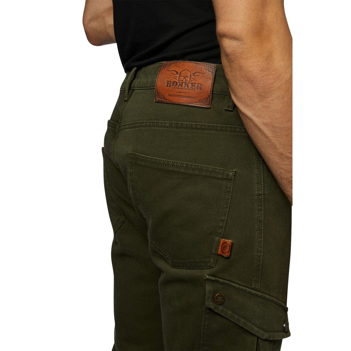Rokker Rokker ROKKER MOTORCYCLE RIDING CARGO PANTS SLIM - OLIVE