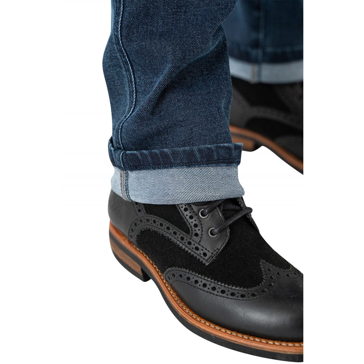 Rokker Rokker ROKKER ROKKERTECH MOTORCYCLE RIDING JEAN LADY MID WAIST STRAIGHT BLUE