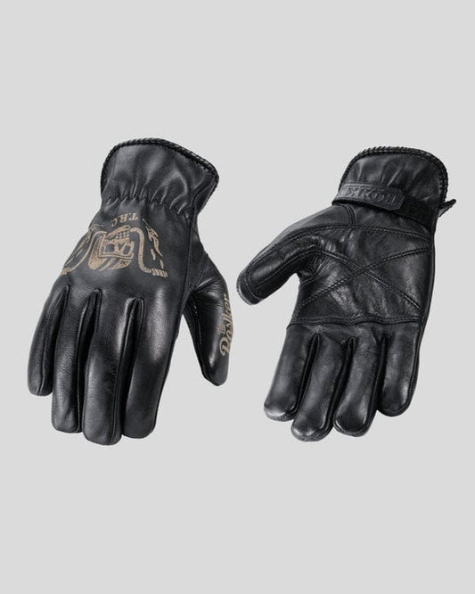 Rokker Rokker ROKKER TATTOO APE BLACK MOTORCYCLE GLOVES