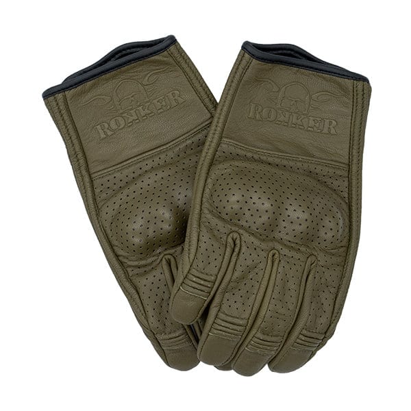 Rokker Rokker ROKKER TUCSON PERFORATED MOTORCYCLE GLOVE OLIVE
