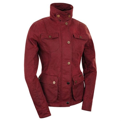 Rokker Rokker ROKKER WAX COTTON WOMEN MOTORCYCLE JACKET - RED