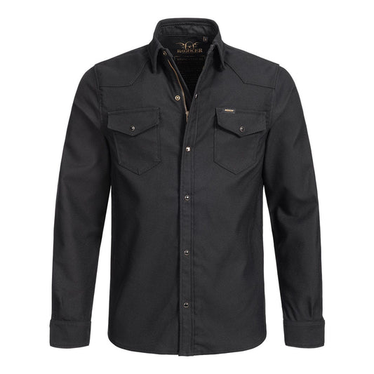 Rokker Rokker Small ROKKER BLACK JACK MOTORCYCLE RIDER SHIRT WITH ZIP