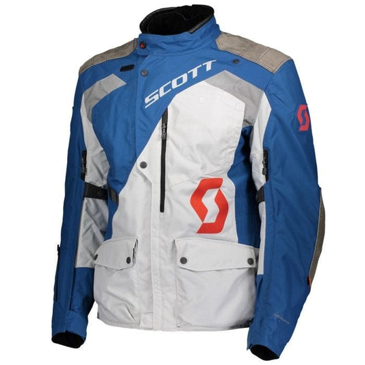 Scott Jacket Medium Scott Dualraid Dryo Waterproof Adventure Jacket - Sapphire Blue/Lunar Grey