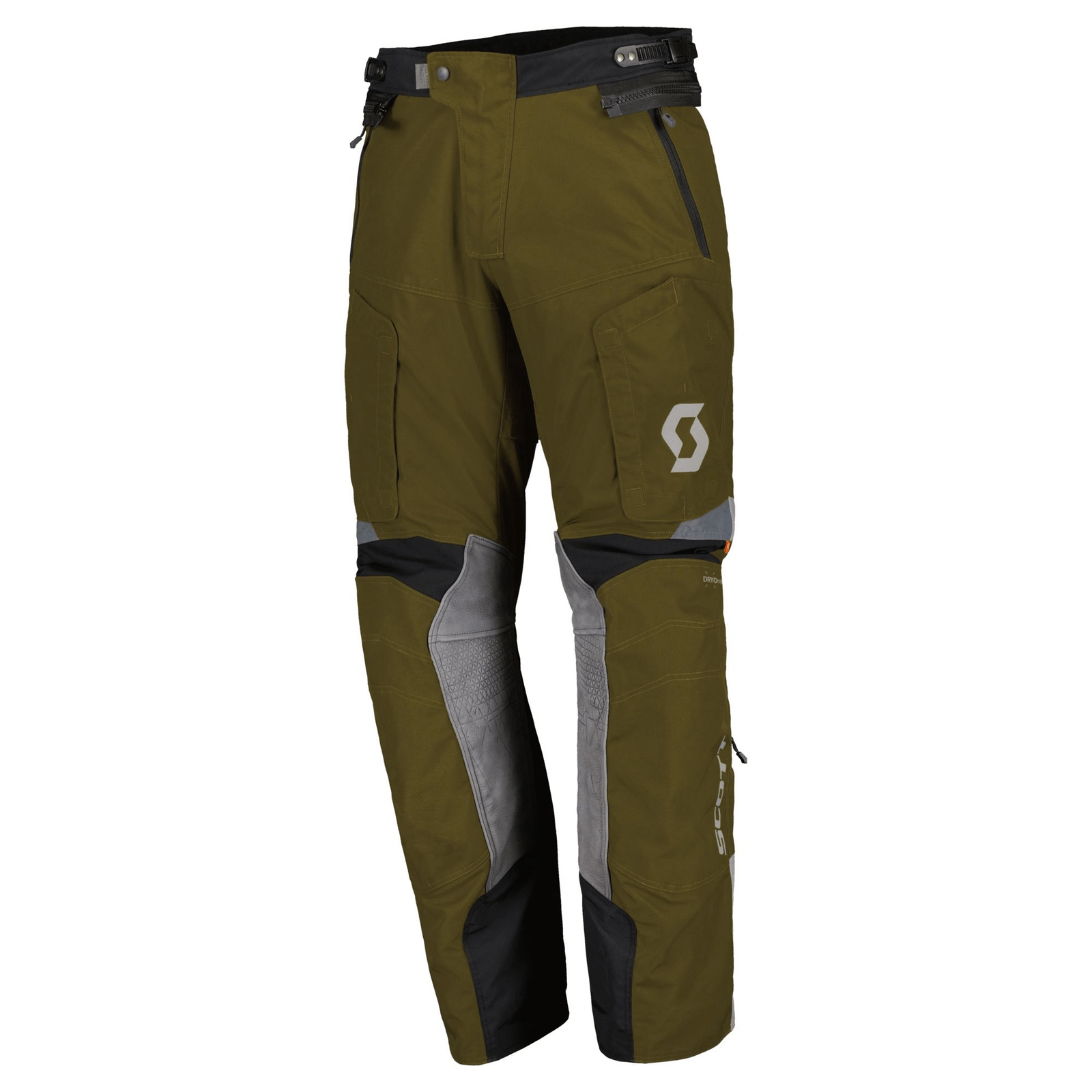 Scott Pants SCOTT DUALRAID DRYO OLIVE GREEN BLACK WATERPROOF ADVENTURE TEXTILE PANTS