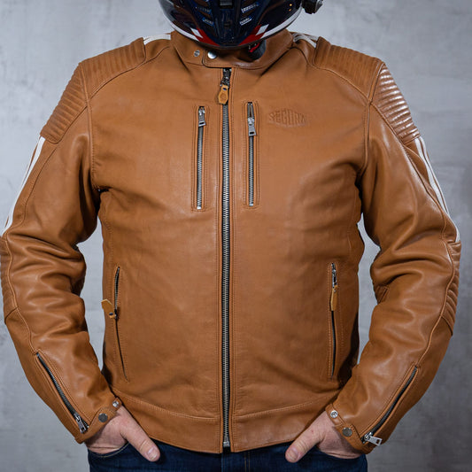 Segura Apparel Segura Orion Mens Leather Motorcycle Jacket - Camel