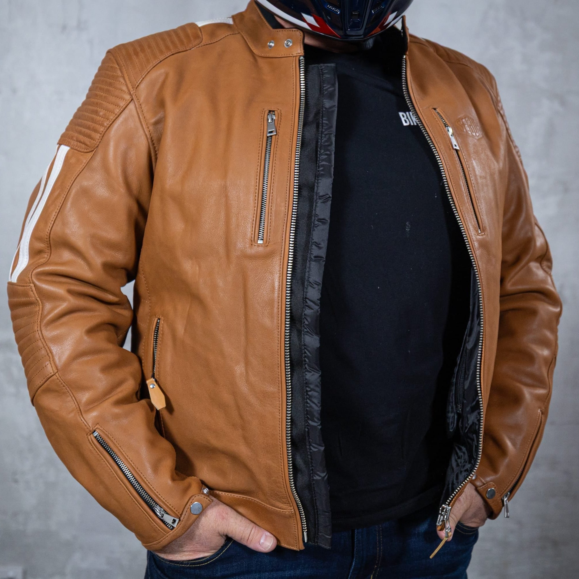 Segura Apparel Segura Orion Mens Leather Motorcycle Jacket - Camel