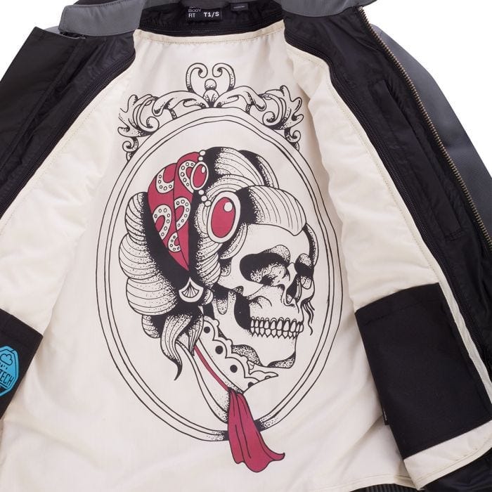 close up of inner liner of Segura SEGURA ETERNAL WOMENS MOTORCYCLE JACKET GREY