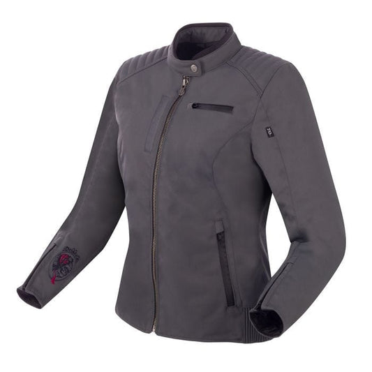 Segura SEGURA ETERNAL WOMENS MOTORCYCLE JACKET GREY on white background