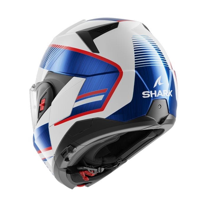 Shark Helmut Large SHARK OXO SIKTER WHITE/CHROME/BLUE HELMET (Size: LARGE)