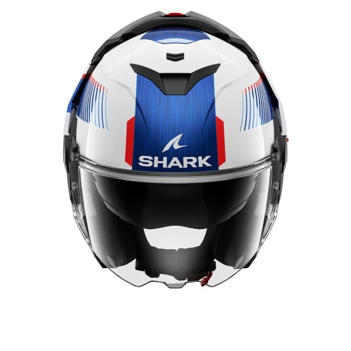Shark Helmut Large SHARK OXO SIKTER WHITE/CHROME/BLUE HELMET (Size: LARGE)