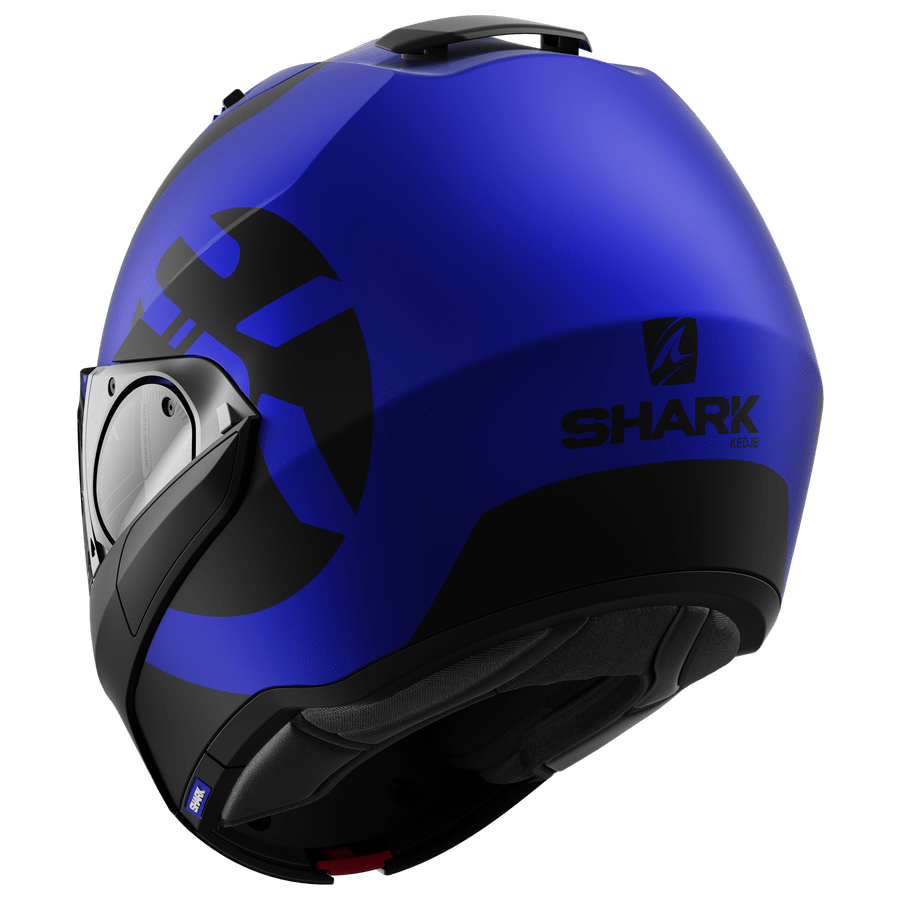 Shark Helmut Medium SHARK EVO ES KEDJE MATT BLUE/BLACK FLIP UP MODULAR HELMET (Size: MEDIUM)