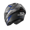 Load image into Gallery viewer, Shark Helmut Medium SHARK EVO ES YARI MATT ANTHARCITE/BLUE/SILVER HELMET (Size: MEDIUM)
