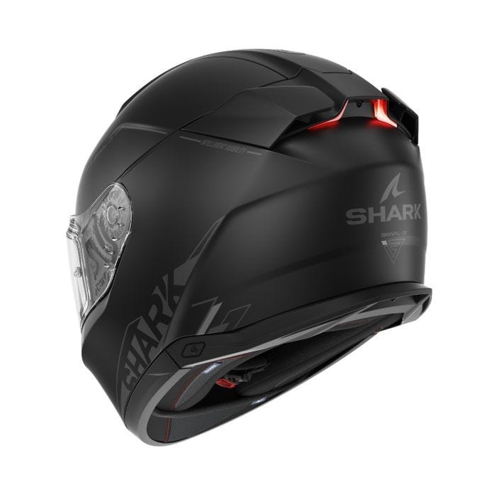 Shark Helmut SHARK SKWAL I3 MATT BLACK HELMET WITH LED BRAKE LIGHTS SYSTEM - ECE 22.06