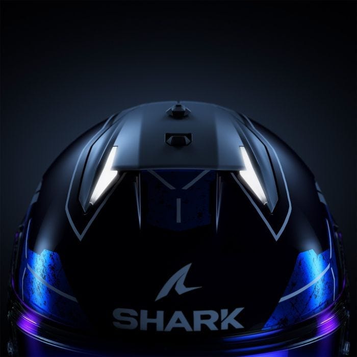 Shark Helmut SHARK SKWAL I3 SP MATT BLACK HELMET WITH LED BRAKE LIGHTS SYSTEM