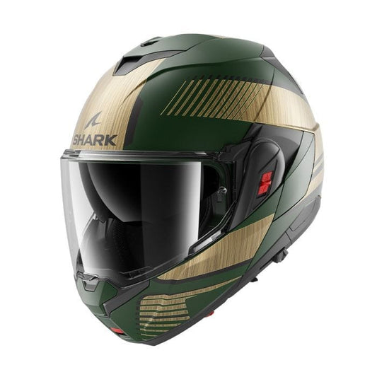 Shark Helmut XL SHARK OXO SIKTER MATT GREEN CHROME GOLD HELMET (Size: XL)