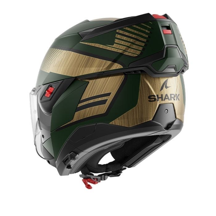Shark Helmut XL SHARK OXO SIKTER MATT GREEN CHROME GOLD HELMET (Size: XL)