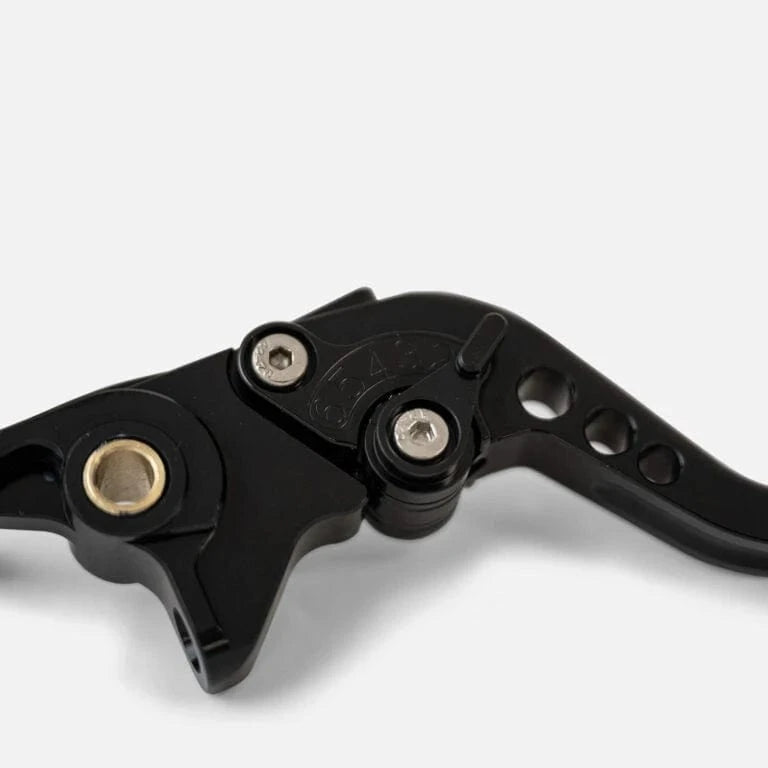 TEC BIKE PARTS Hard Parts TEC close up of Adjustable Brake and Clutch Levers Set for Bear / Super Meteor / Shotgun, Interceptor (2023 onwards), Meteor 350, Hunter and Classic 350 on white background -3