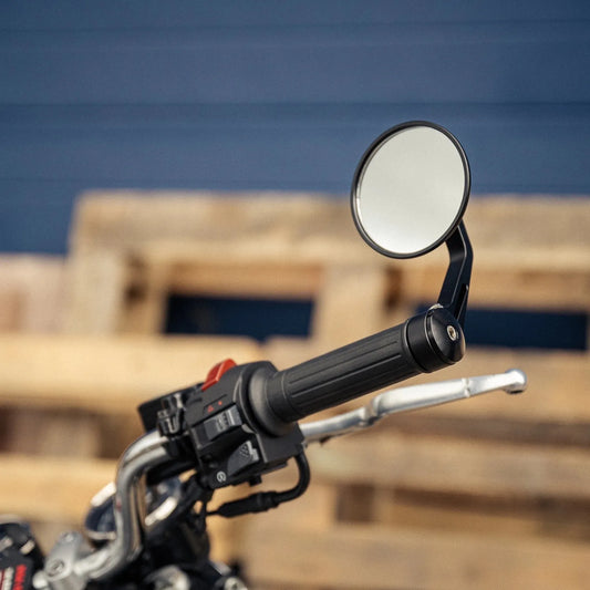 TEC Bike Parts Hard Parts TEC Clamp-On CNC Round Bar End Mirrors for BSA Gold Star 650