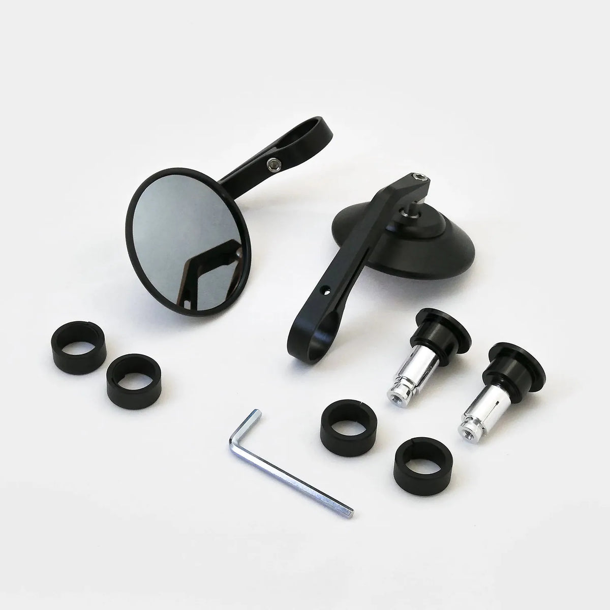 TEC Bike Parts Hard Parts TEC Clamp-On CNC Round Bar End Mirrors for BSA Gold Star 650