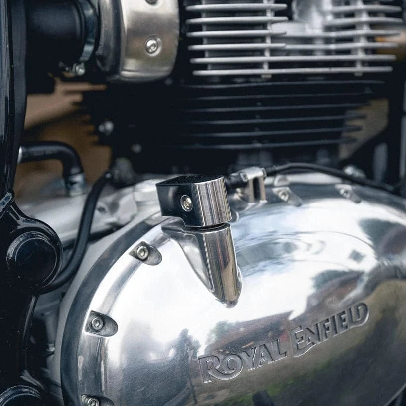 TEC BIKE PARTS Hard Parts TEC Clutch Arm Cover – All Royal Enfield 350 + 650 models – Black or Polished Silver