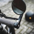 Load image into Gallery viewer, TEC BIKE PARTS Mirrors TEC Black clamp-on CNC round bar end mirrors for Royal Enfield Meteor 350 / Classic / Hunter +  Bear  / Super Meteor /  Shotgun 650
