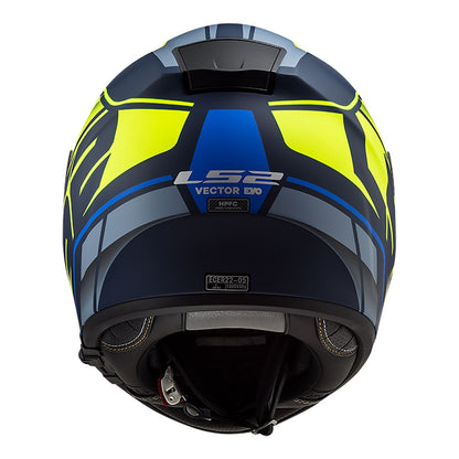 LS2 FF397 VECTOR EVO KRIPTON HELMET - MATTE BLUE / HI-VIS