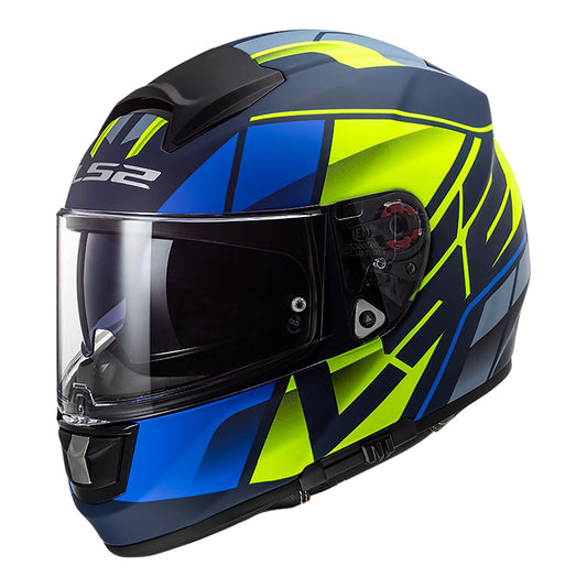 LS2 FF397 VECTOR EVO KRIPTON HELMET - MATTE BLUE / HI-VIS