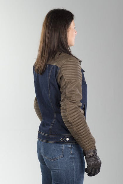 SEGURA ORIANA WOMENS LEATHER/DENIM JACKET