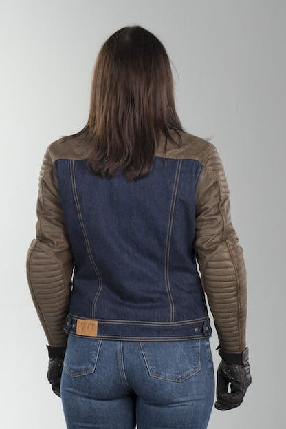 SEGURA ORIANA WOMENS LEATHER/DENIM JACKET