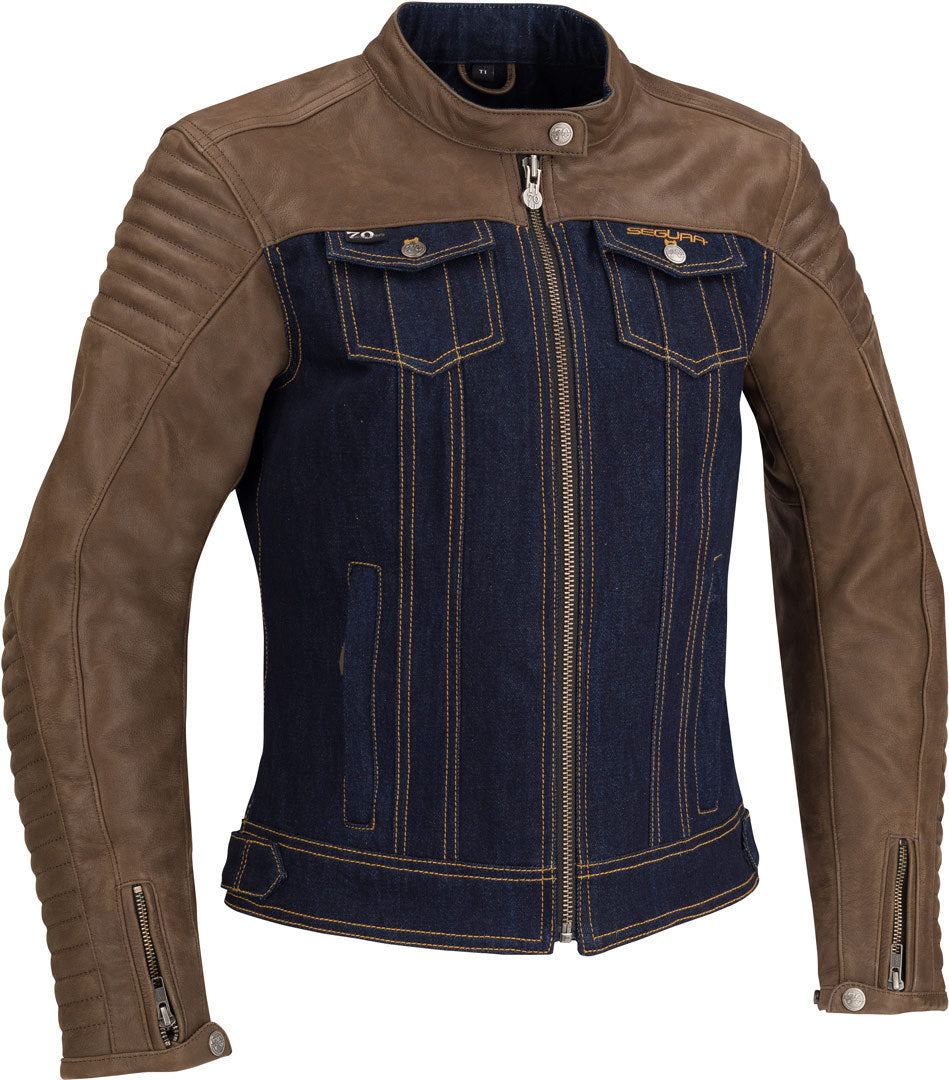 SEGURA ORIANA WOMENS LEATHER/DENIM JACKET