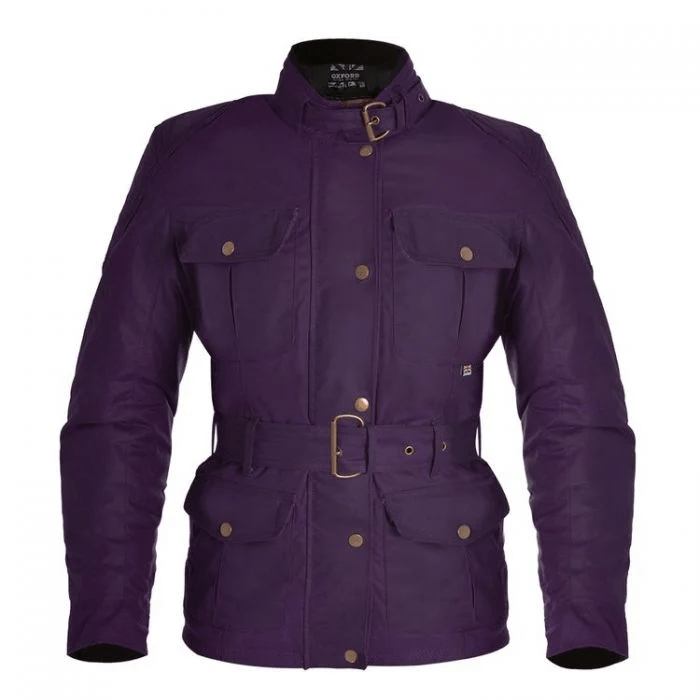 Biker Torque Australia BRAND: Oxford OXFORD WOMEN'S BRADWELL WAX COTTON JACKET - VIOLET BLUE