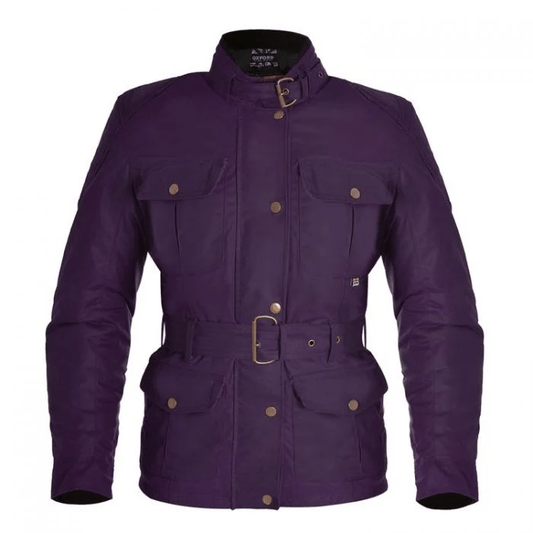 Biker Torque Australia BRAND: Oxford OXFORD WOMEN'S BRADWELL WAX COTTON JACKET - VIOLET BLUE