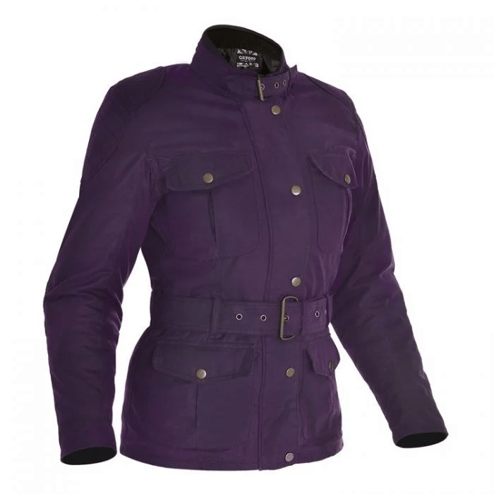 Biker Torque Australia BRAND: Oxford OXFORD WOMEN'S BRADWELL WAX COTTON JACKET - VIOLET BLUE