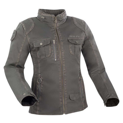 SEGURA WOMENS MAYA MOTORCYCLE JACKET - GREY